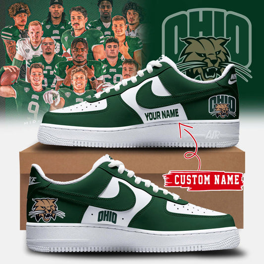 Special Edition 2024 MAC Champions Ohio Bobcats football Shoes