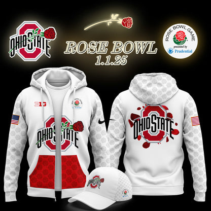 Ohio State Buckeyes Rose Bowl Game 2025 Zip Hoodie