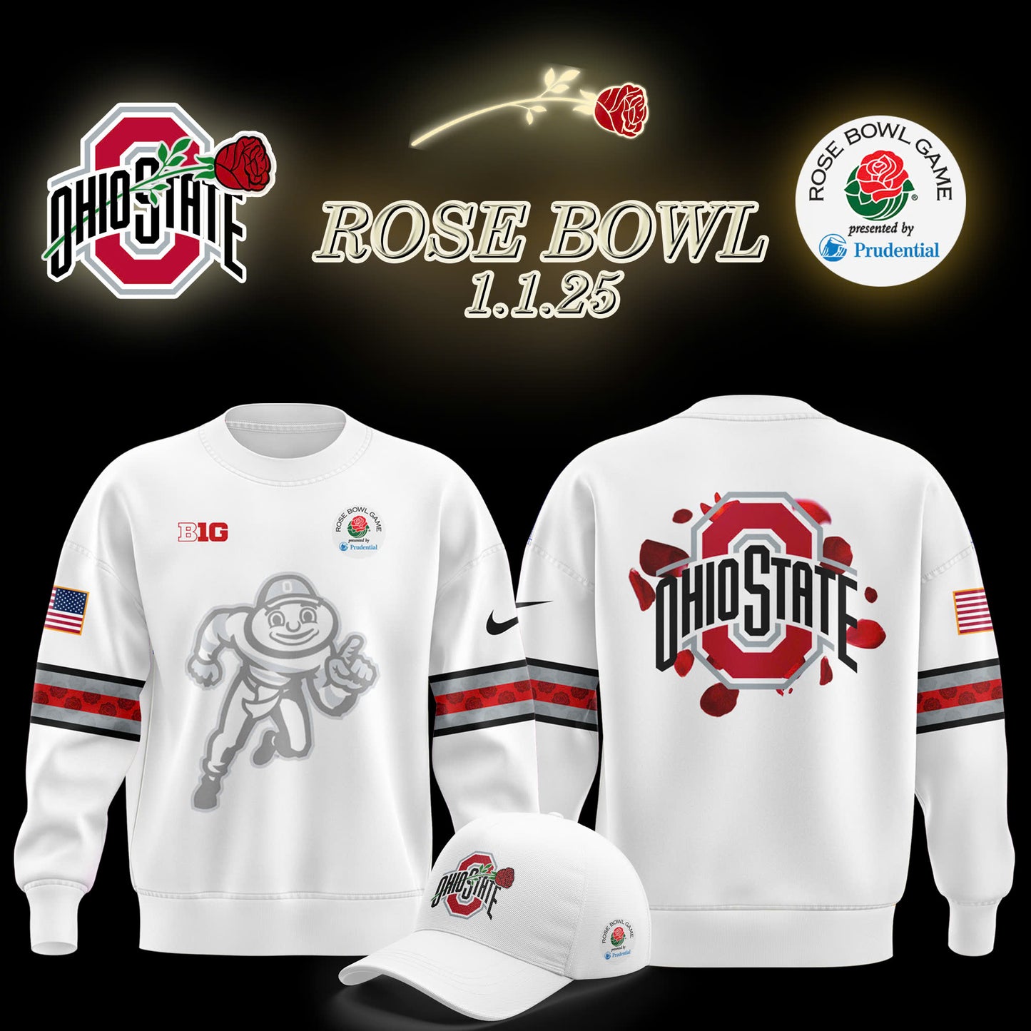 Ohio State Buckeyes Rose Bowl Game 2025 Sweatshirt