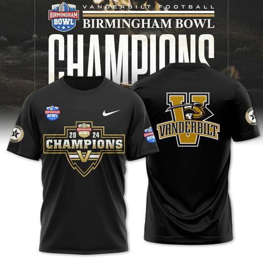 Vanderbilt Football Birmingham Bowl Champions Limited T-Shirt