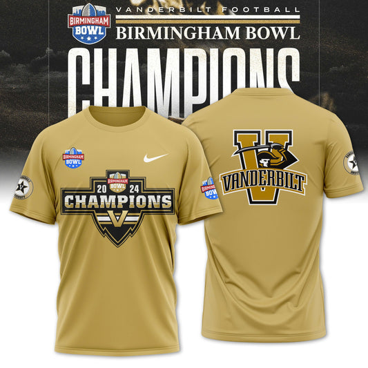 Vanderbilt Football Birmingham Bowl Champions Limited T-Shirt