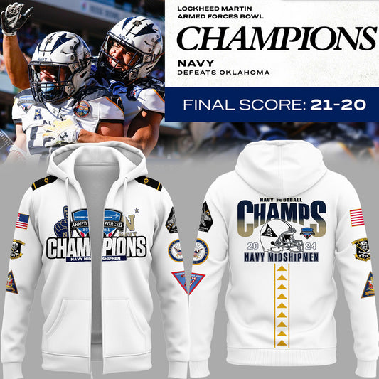 Special Armed Forces Bowl Hoodie Navy Midshipmen Zip Hoodie