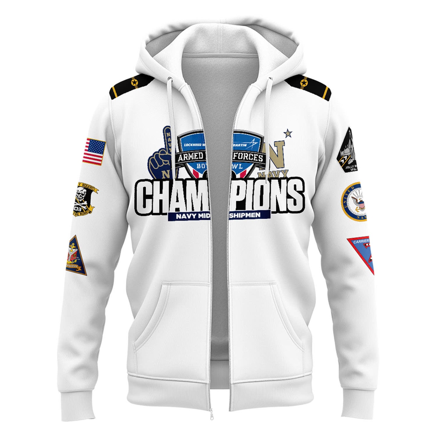 Special Armed Forces Bowl Hoodie Navy Midshipmen Zip Hoodie