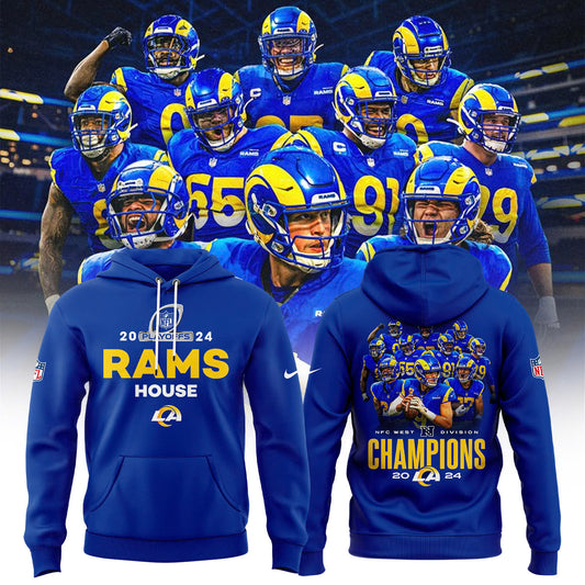 Los Angeles Rams 2024 NFC Playoff Premium Limited Pullover Hoodie