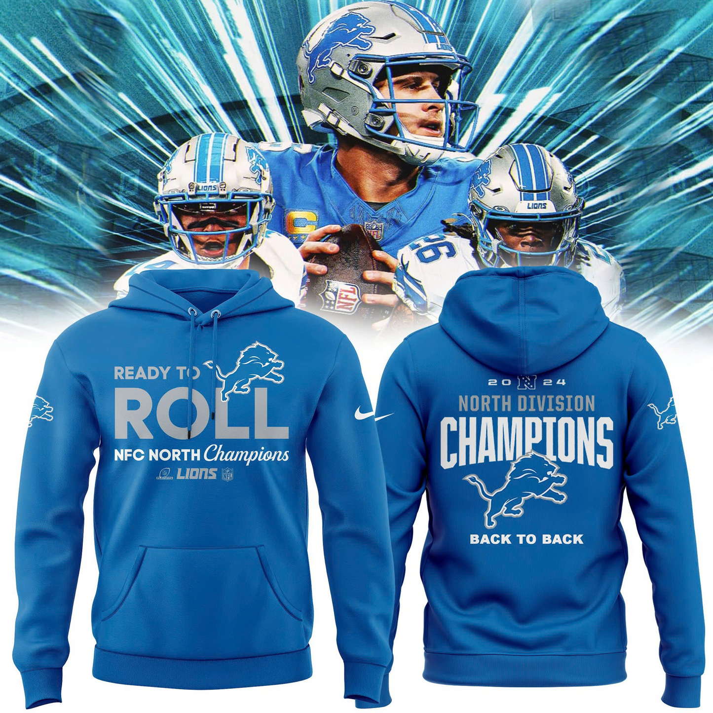 Detroit Lions NFC North Division Champions Hoodie