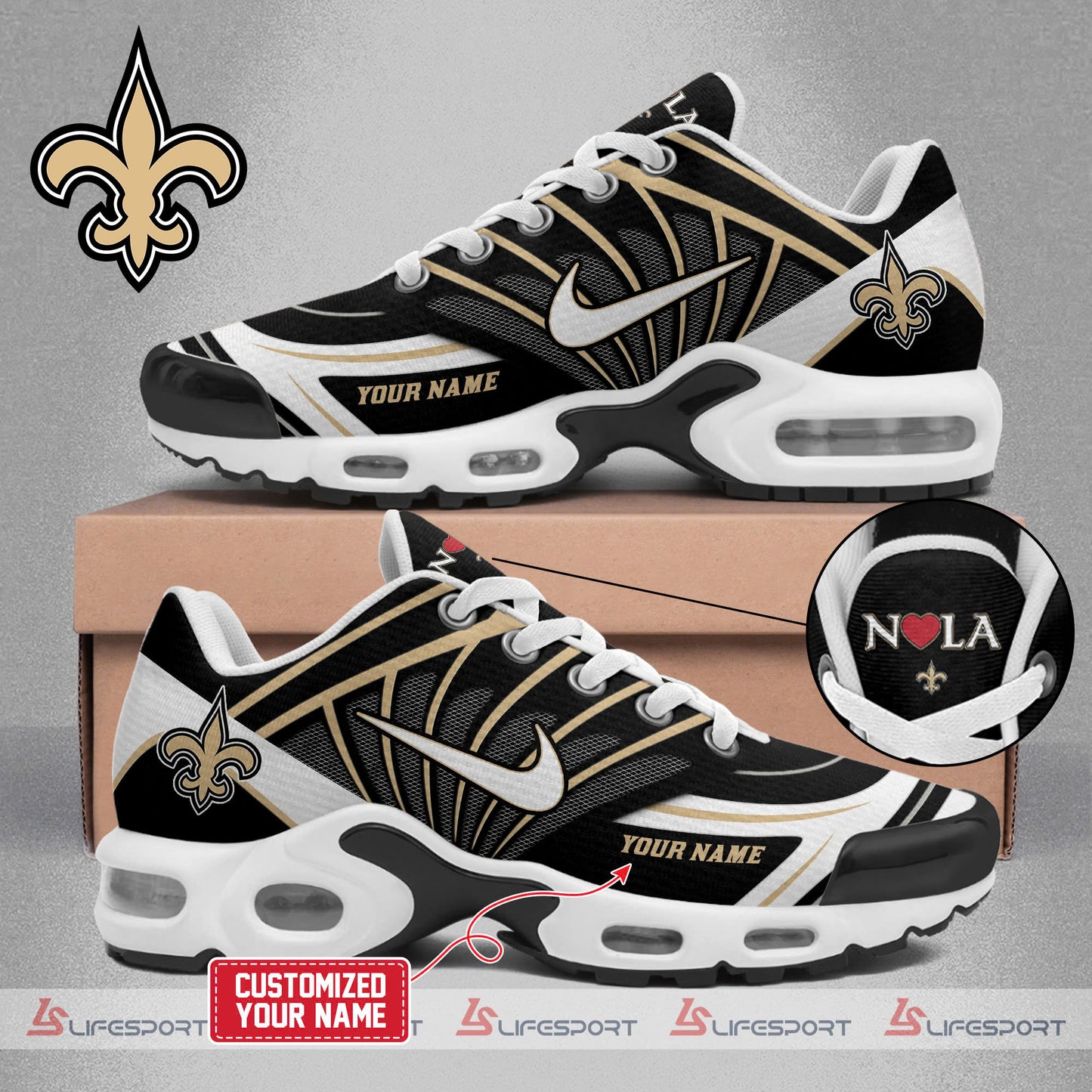 Limited Edition New Orleans Saints ” Nola” 2024 New Shoes