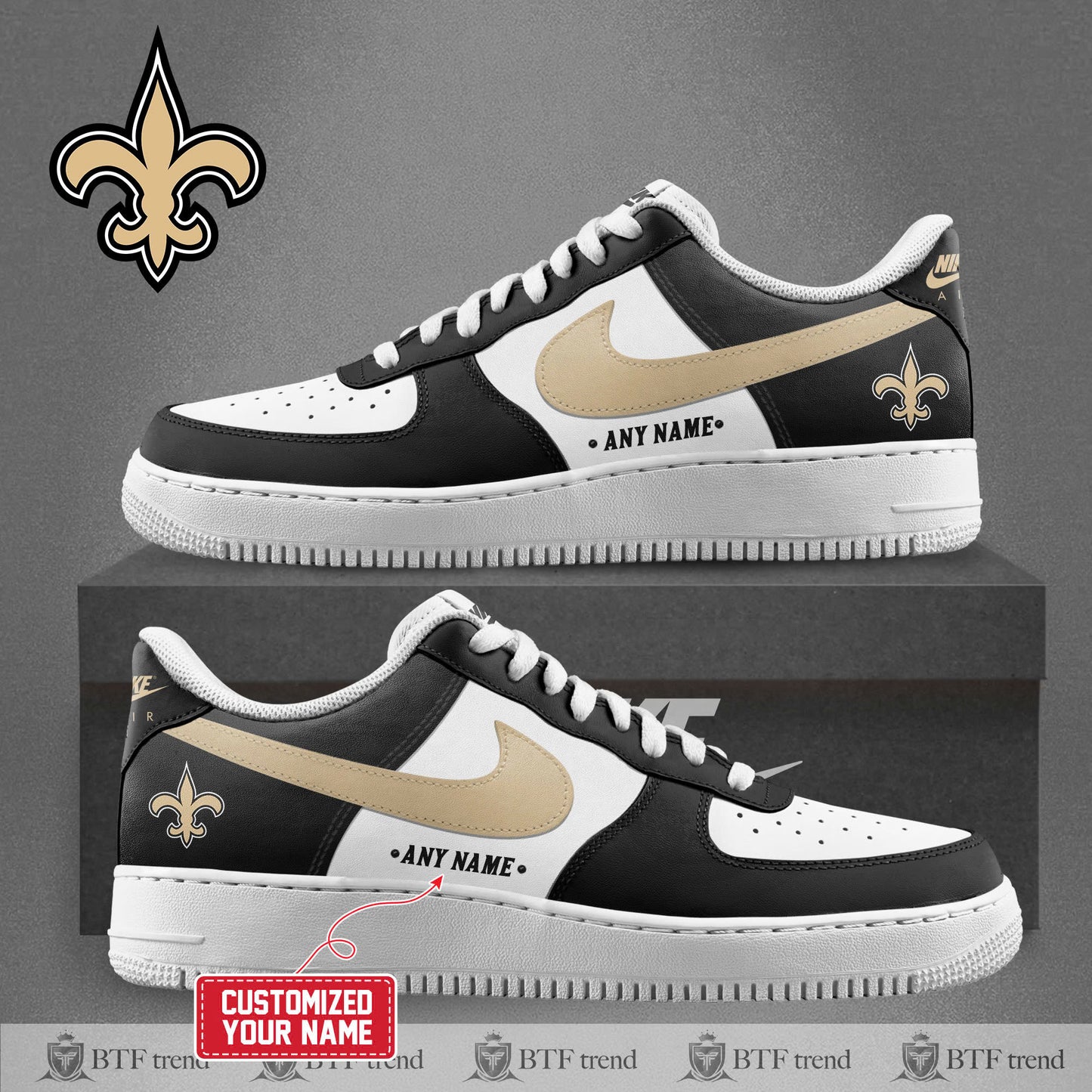 Limited Edition New Orleans Saints New AF1 SNEAKER