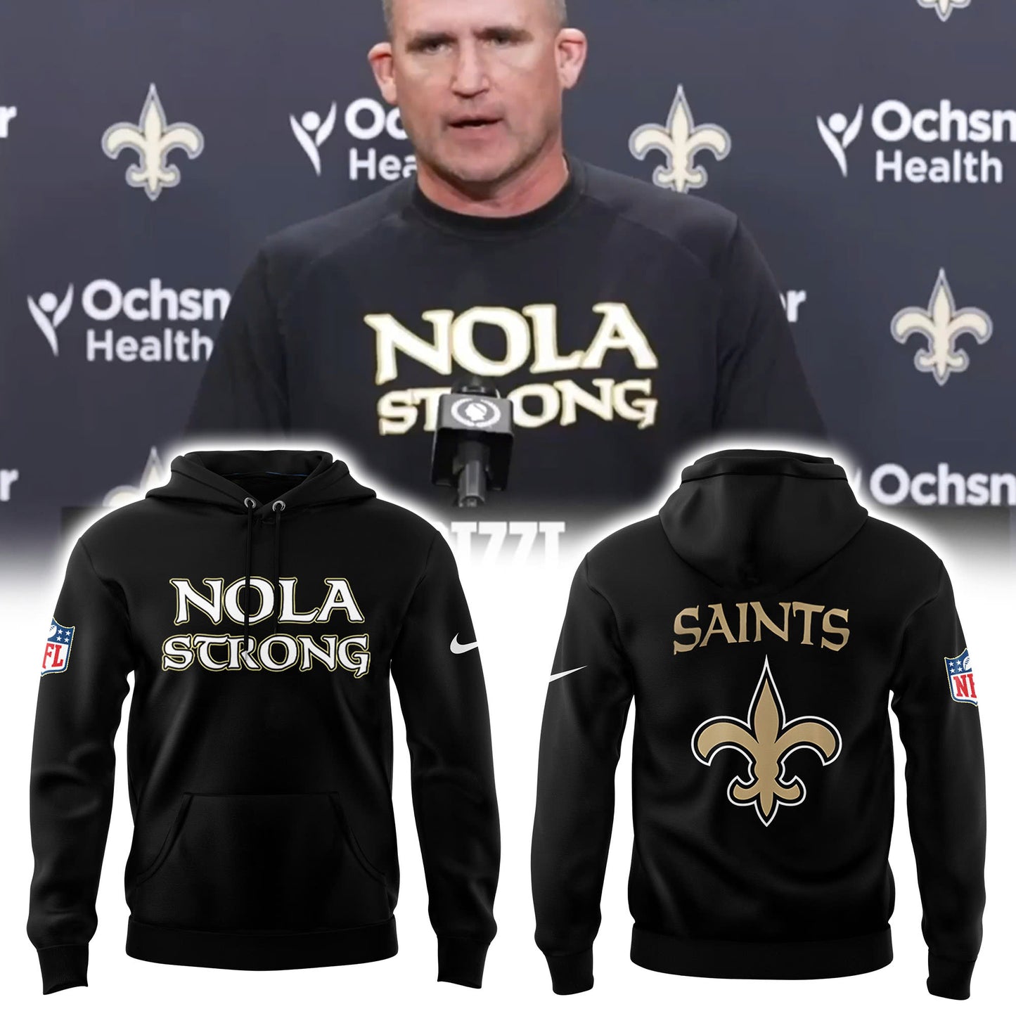 New Orleans Saints NOLA Strong Hoodie Limited