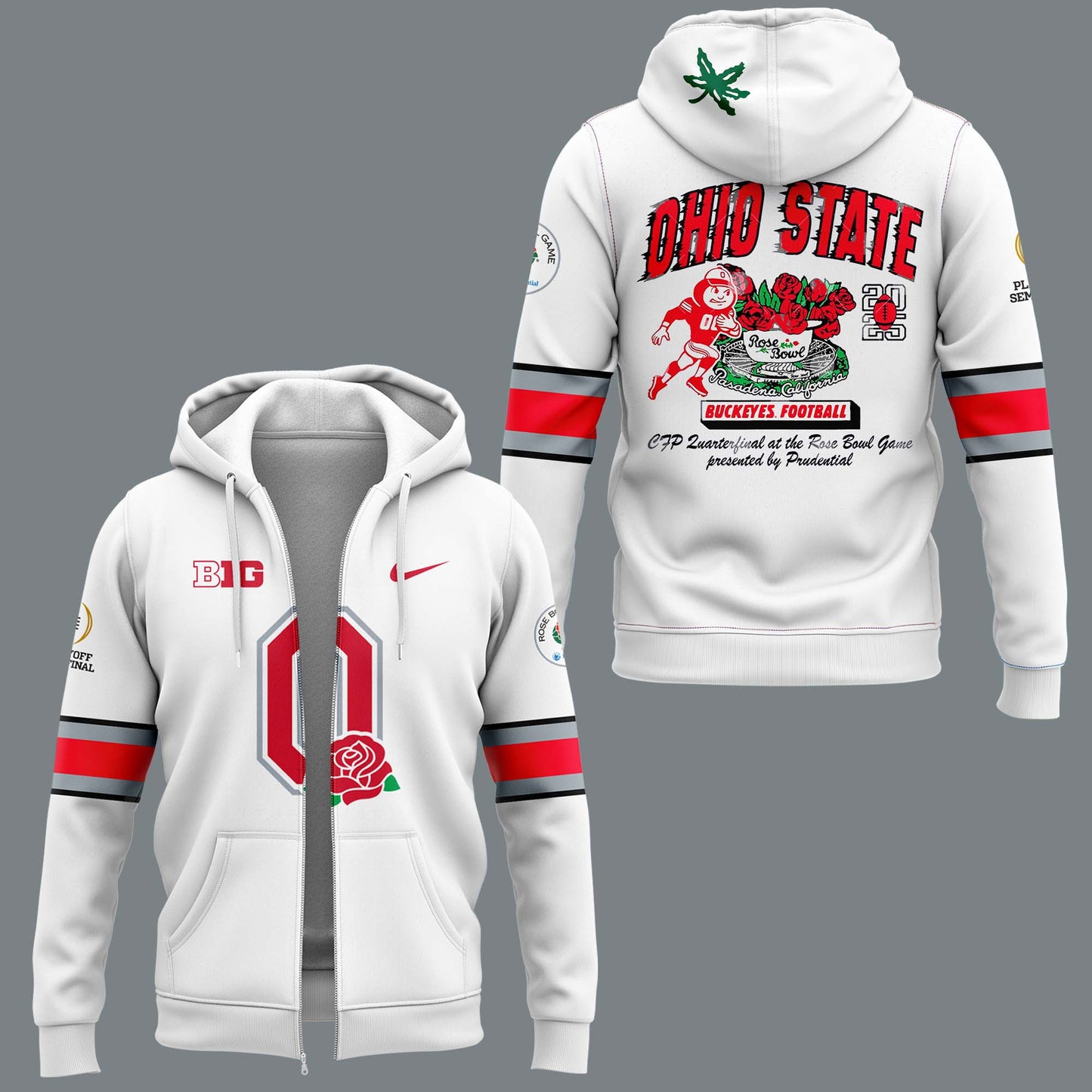 Ohio State Buckeyes Rose Bowl Game 2025 Zip Hoodie